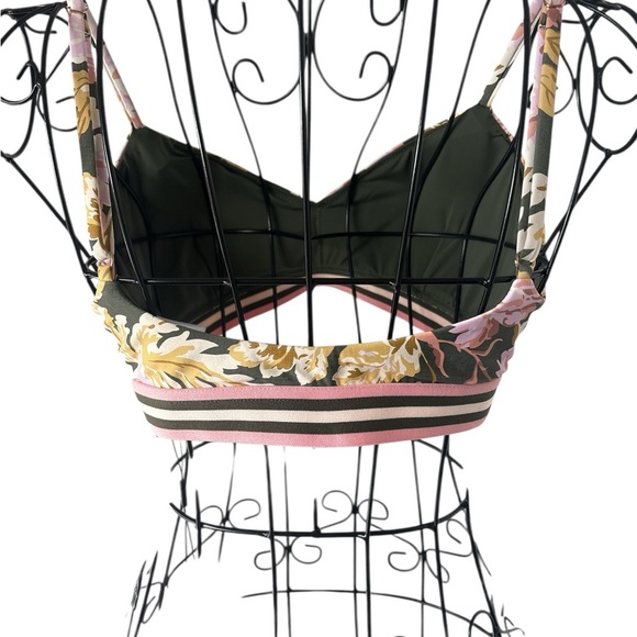 MONTE & LOU PARAISO ELASTIC TRIM CROP TOP BIKINI, US Size 10, NWT - Picture 2 of 3